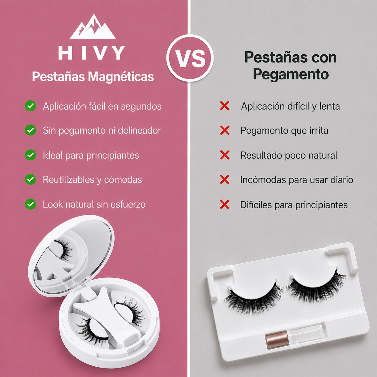 Pestañas magneticas
